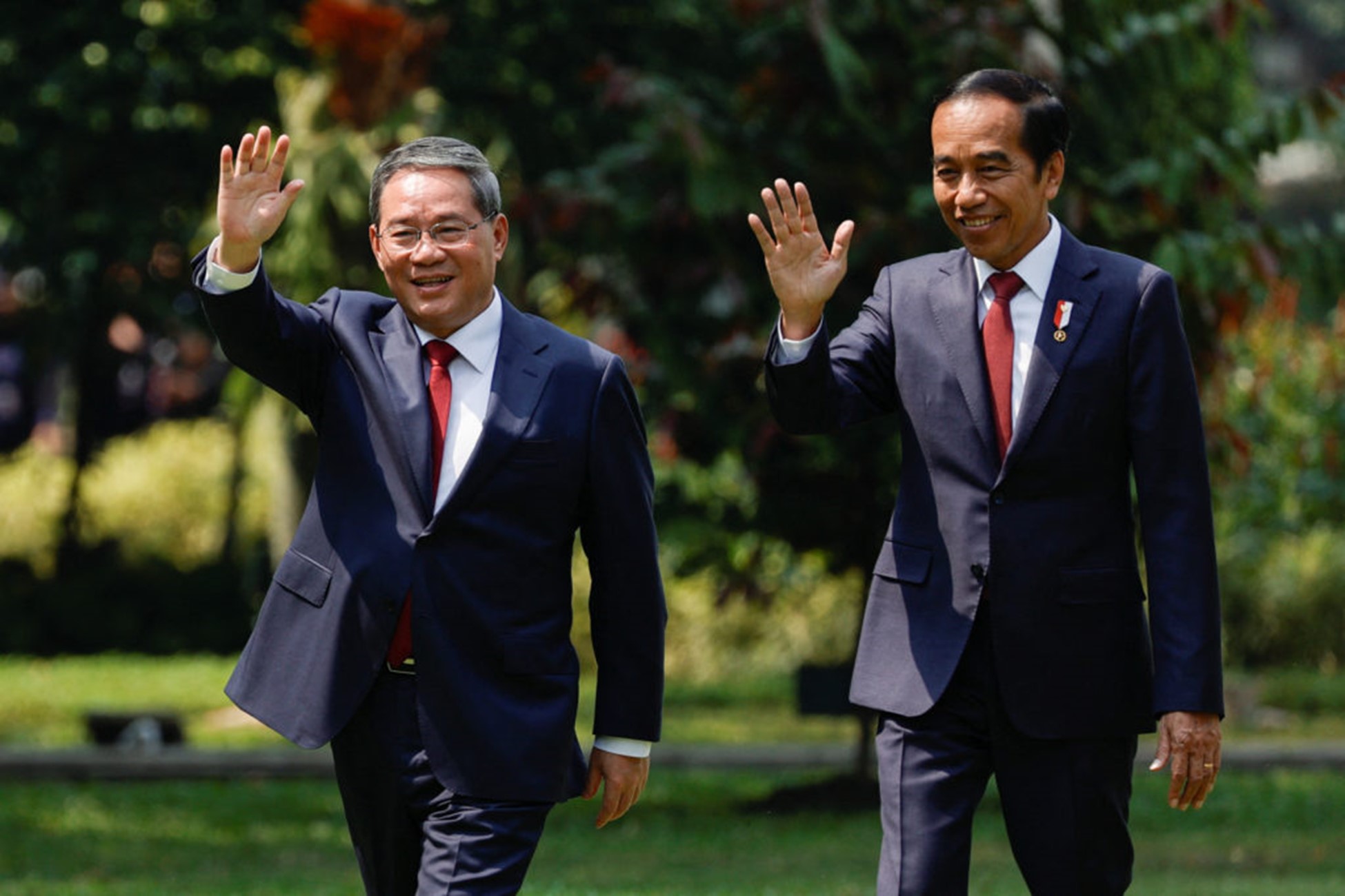 Leaders from China and Indonesia discussing bilateral cooperation and future prospects.