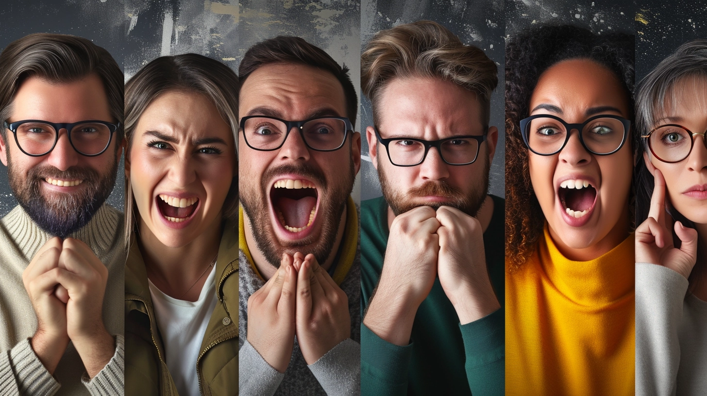 Graphic showcasing a spectrum of emotions 