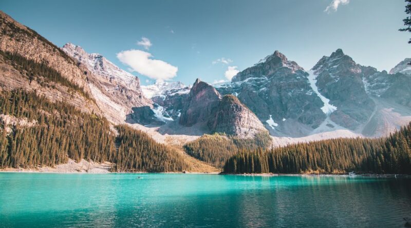 A breathtaking view of Moraine Lake in Banff National Park
