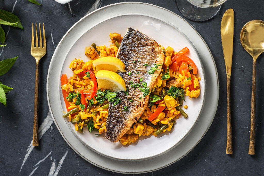 Saffron-Infused Sea Bass