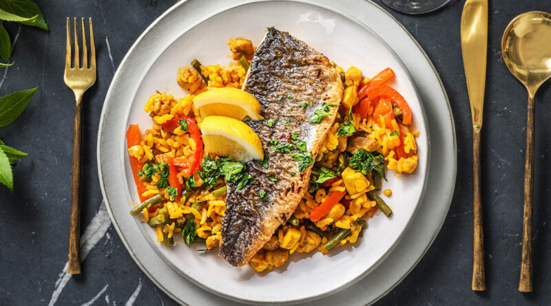 Saffron-Infused Sea Bass